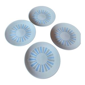 Homer Laughlin Blue and White Dinnerware Set